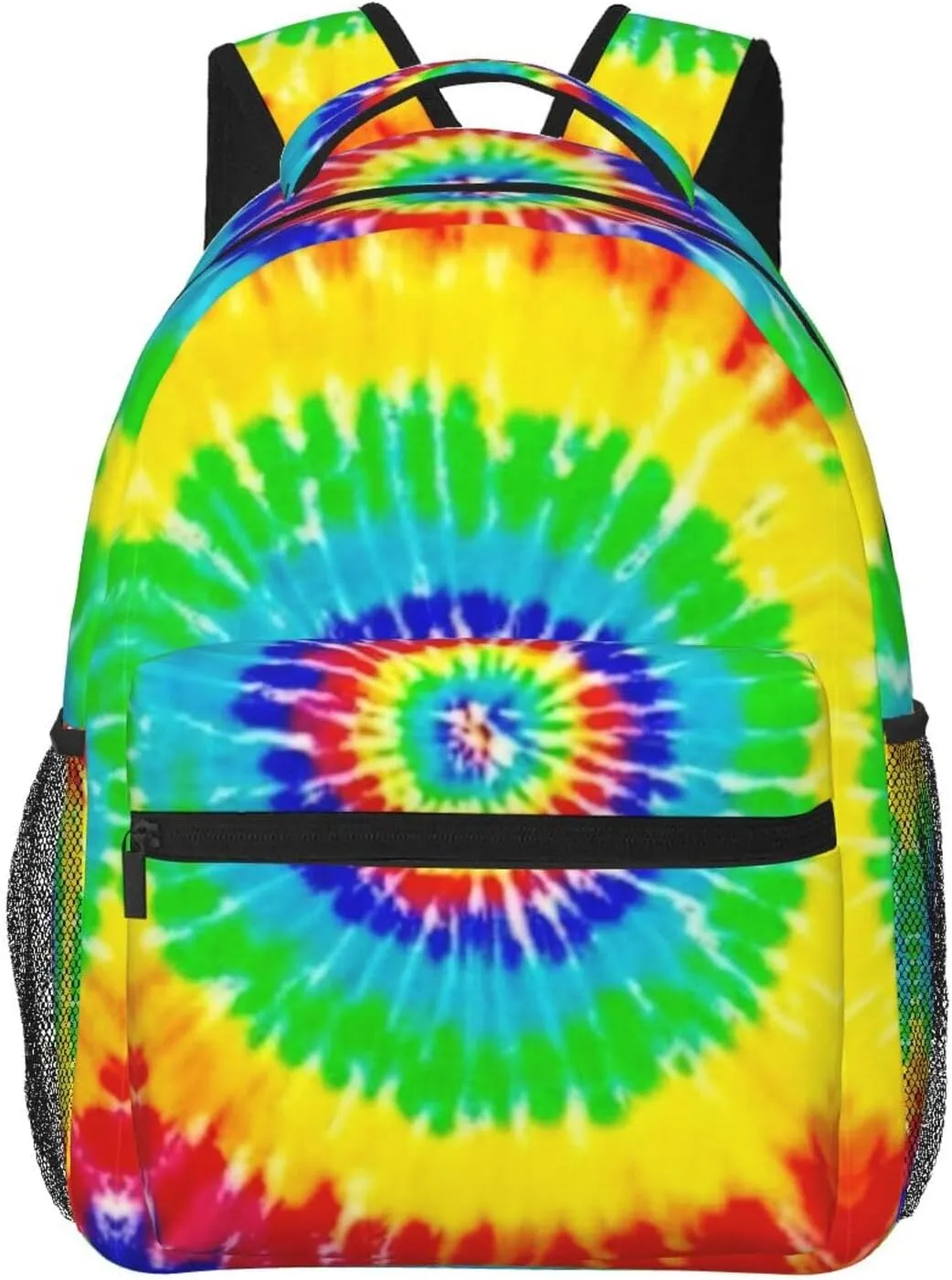 Polyester Daypack Bookbag for Gym Business Bicycle - Large Capacity Multipurpose Anti-Theft Carry On Bag, Tie Dye Art Travel Hiking Daypack