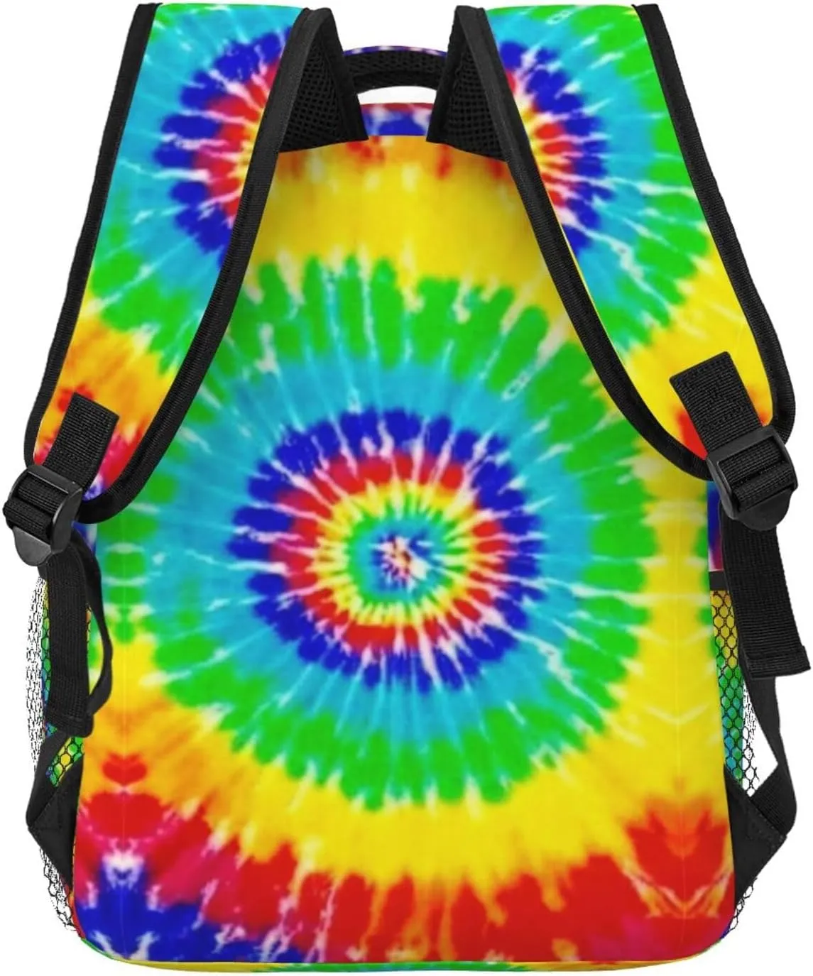 Polyester Daypack Bookbag for Gym Business Bicycle - Large Capacity Multipurpose Anti-Theft Carry On Bag, Tie Dye Art Travel Hiking Daypack