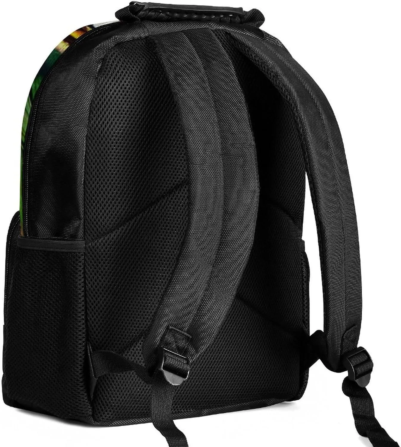 Polyester Daypack for Camping Travel Walking Cycling - Big Capacity Anti-Theft Multipurpose Bookbag, King Of The Tiger Tropical Rainforest Landscape Jungle Art Camping Outdoor Backpack