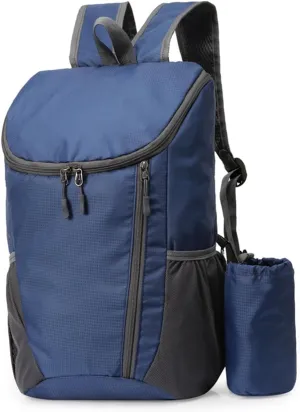 PORRASSO Hiking Backpack Foldable Waterproof Daypack Lightweight Rucksack Backpack for Women Men Camping Trekking Cycling Climbing Outdoor Sports Dark Blue A