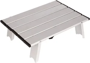 Portable Beach Table Aluminum Ultralight Folding Camping Table，Backpacking Mini Small Folding Camping Side Table for Camp, Portable Table for Outdoor Picnic (Color : White)