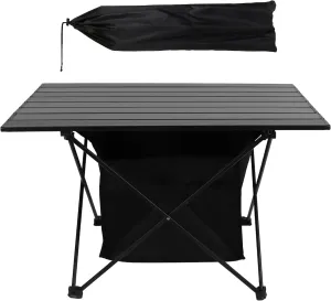 Portable Camping Side Table,Folding Camping Table with Storage Bag,Aluminum Beach Table Small Outdoor Table for Outdoor Cooking, Picnic, Camp, Boat, Travel(L)