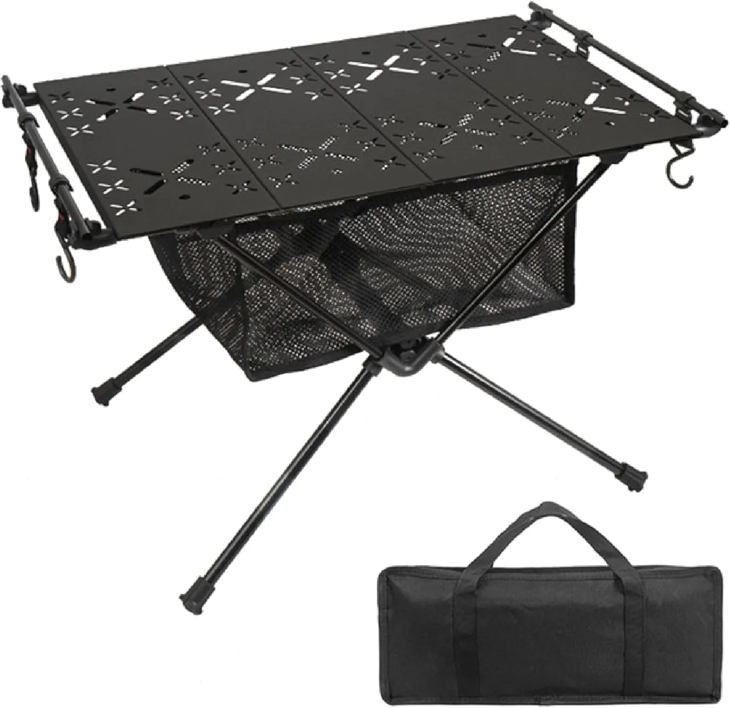Portable Camping Table, Aluminum Lightweight Beach Table with Easy Carrying Bag for Indoor, Outdoor, Camping, Backyard, BBQ, Party, Patio, Beach, Picnic,Travel,Fishing,Army Green