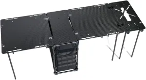 Portable Camping Table, Folding Table with Carbon Fiber Table Top for Outdoor, BBQ, Picnic, Cooking, Hiking, Fishing,A
