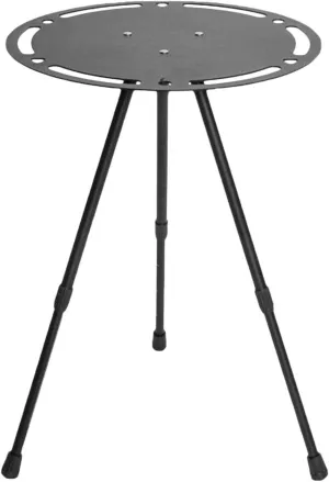 Portable Camping Table, Triangular Leg Design Aluminum Picnic Table Round, Easy Installation Height Adjustable Camp Table with Storage Bag, Lightweight Camping Tables for Beaches, Hiking, Climbin