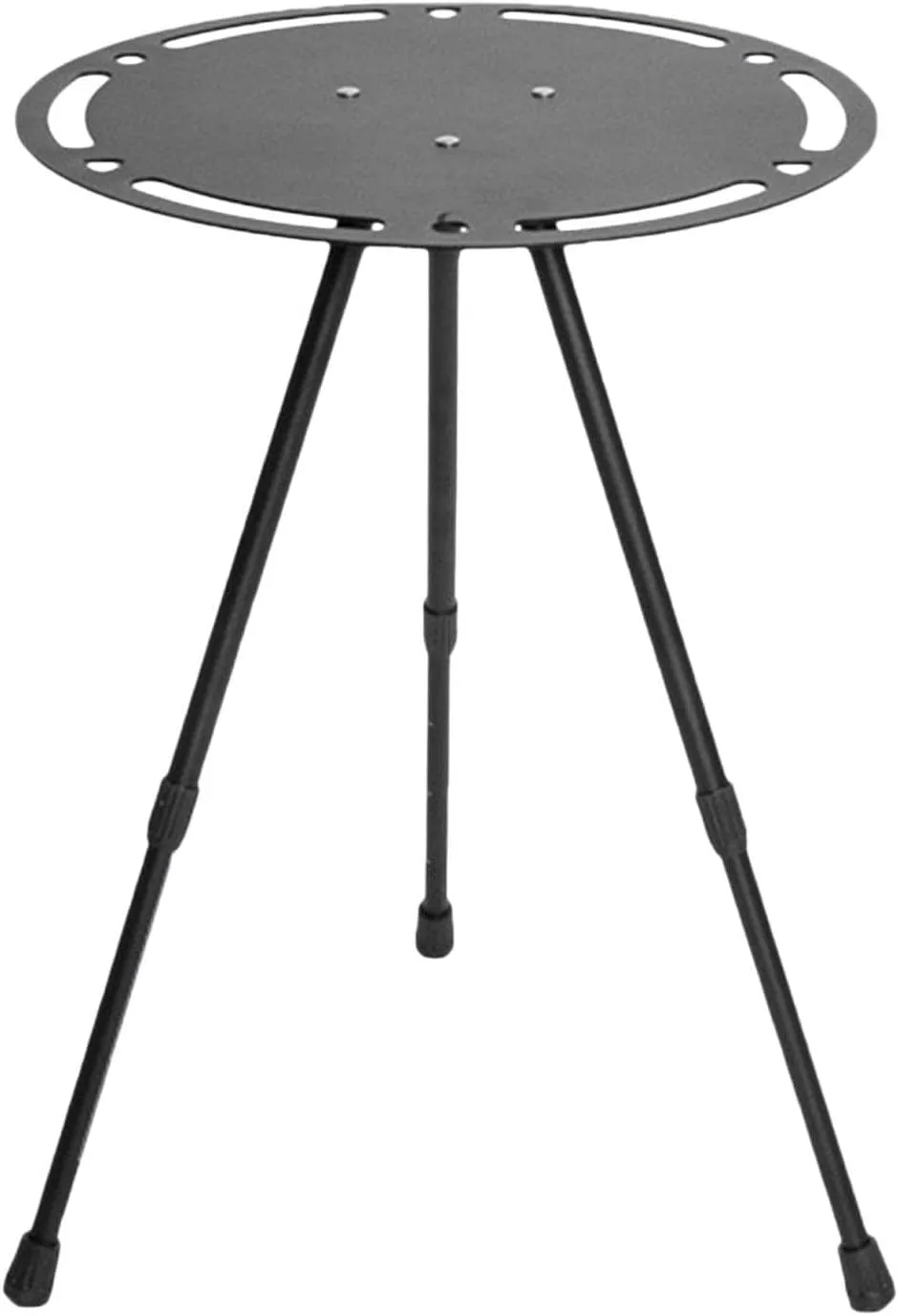 Portable Camping Table, Triangular Leg Design Aluminum Picnic Table Round, Easy Installation Height Adjustable Camp Table with Storage Bag, Lightweight Camping Tables for Beaches, Hiking, Climbin