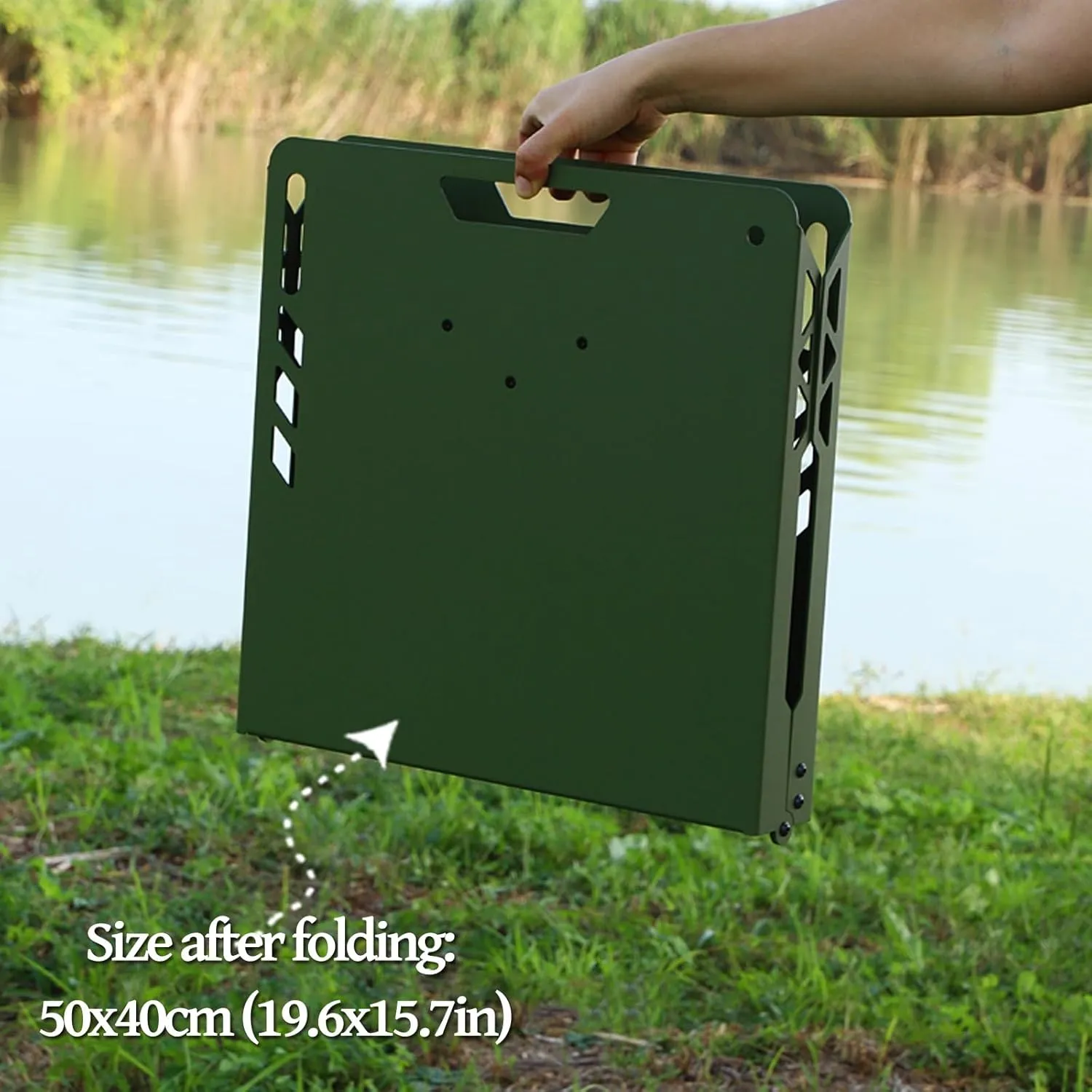 Portable Camping Tables, Folding Table with Hook, Portable Aluminum Table, Adjustable, Camp Table for Sand/Picnic/Fishing/Hiking