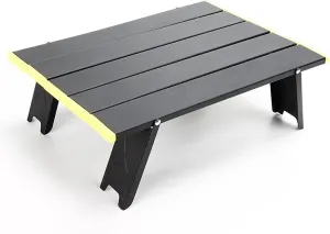 Portable Folding Camping Table, Lightweight Aluminum Mini Picnic BBQ Table, Compact Outdoor Side Table for Travel, Beach & Dining