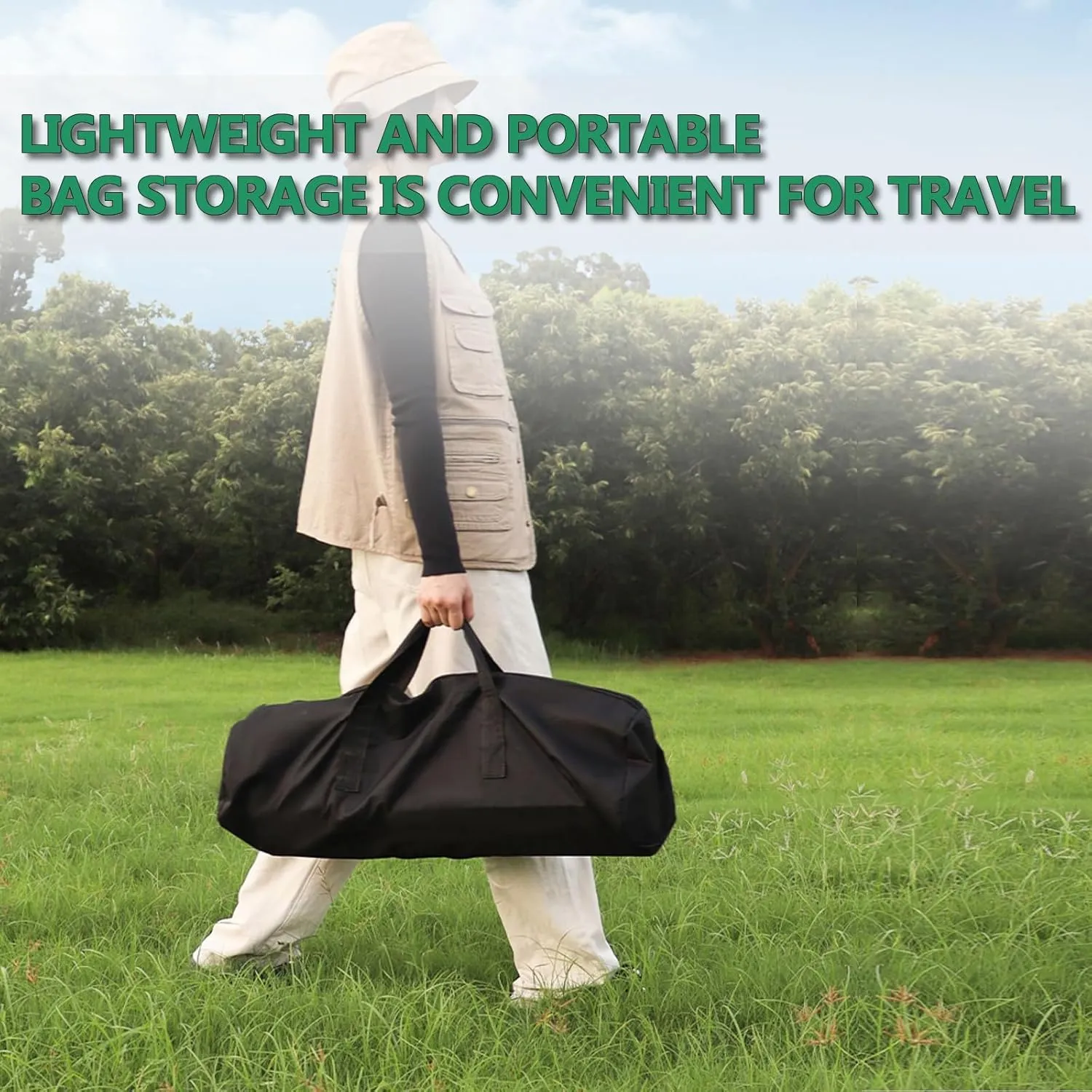 Portable Folding Camping Table, Roll-Up Aluminum Table with Carry Bag, Lightweight Design for Beach, Travel, and Outdoor Adventures Black 50×53×50cm/19.7×20.9×19.7in
