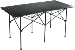 Portable Folding Table Aluminum Alloy Picnic Camping Table Ultralight Camping Furniture (D 120cm*62cm) (D 120cm*62cm)