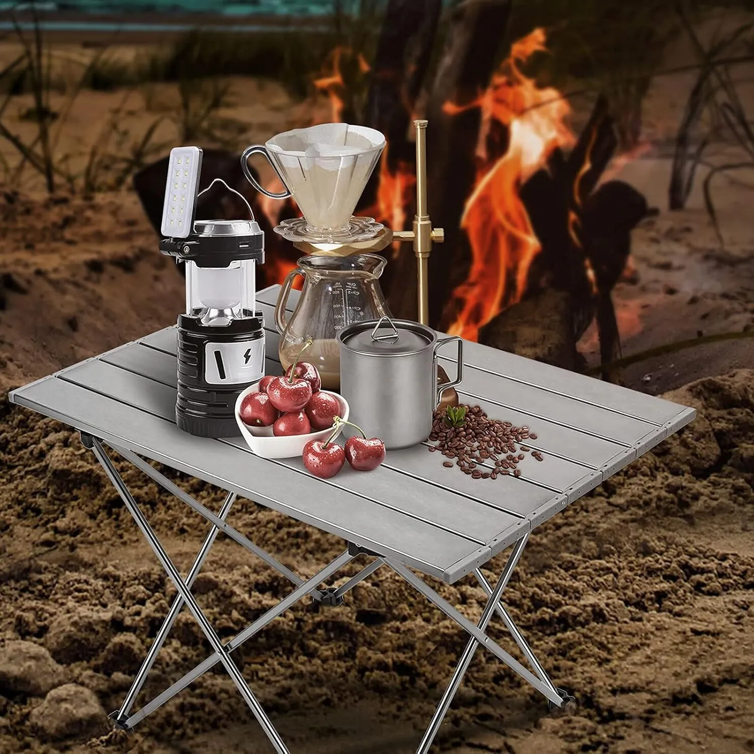 Portable Folding Table，Folding Table, Portable Camping Table, Portable Table, Adjustable Folding Table/Sier/Medium