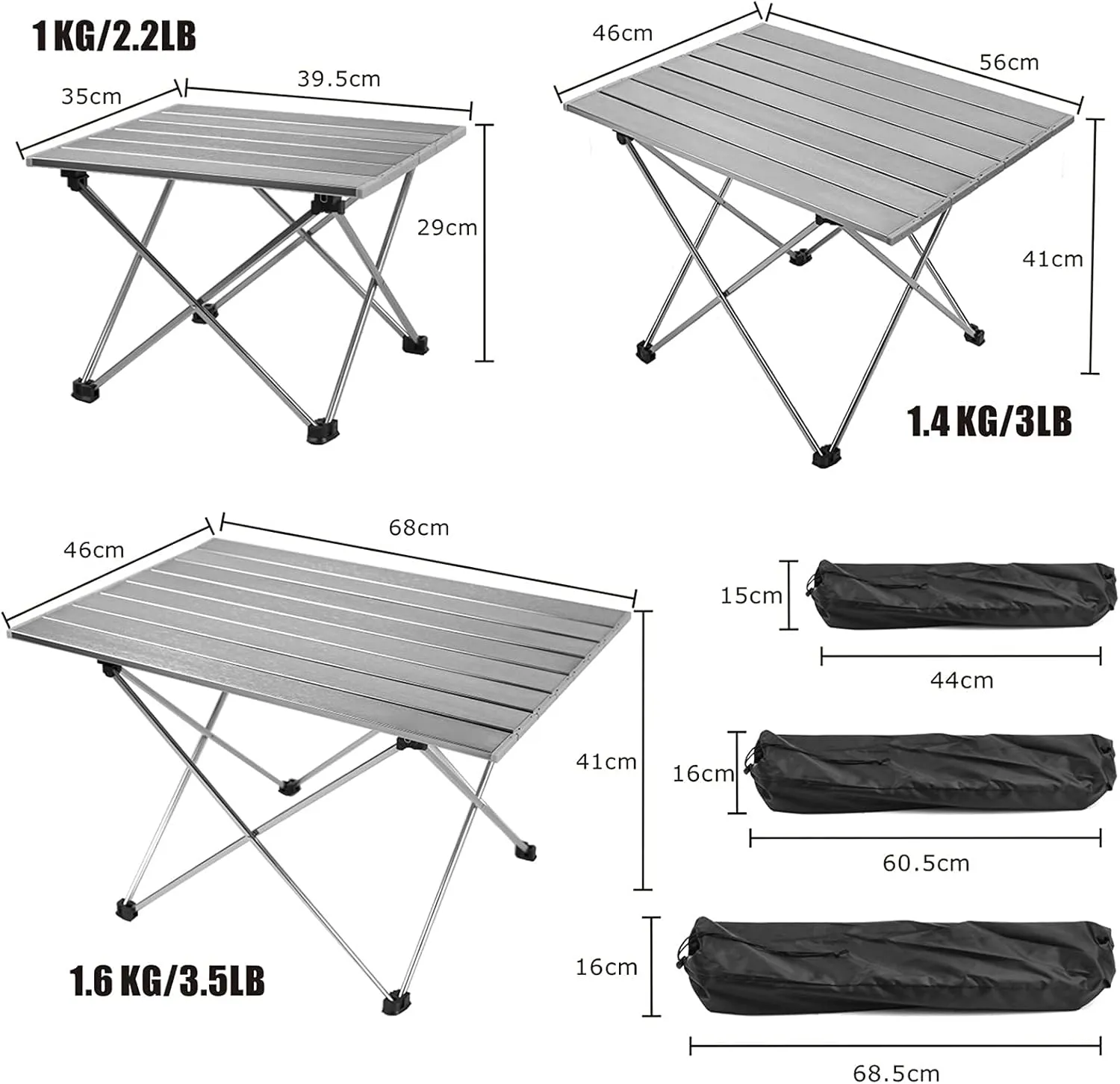 Portable Folding Table，Folding Table, Portable Camping Table, Portable Table, Adjustable Folding Table/Sier/Medium