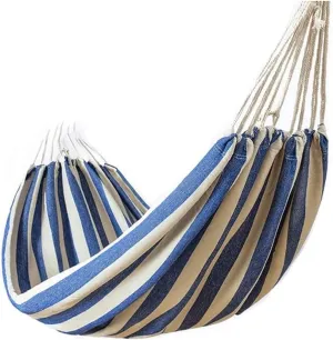 Portable Hammocks Recreation Hammock Outdoor Leisure Double Thick Canvas Indoor College Dormitory Camping Swing Chair for Hikers Hammock for Outdoor (Color : Blue, Size : 200 * 100cm)