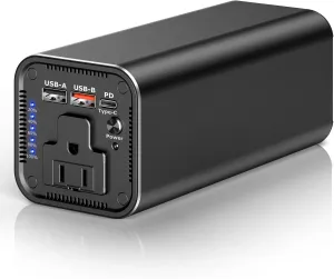 Portable Power Bank, 100W AC Outlet Laptop Charger, 98Wh/27000mAh High Capacity with 65W PD USB C Laptop Battery Bank, Backup Power Source for Business Travel and Outdoor Activities