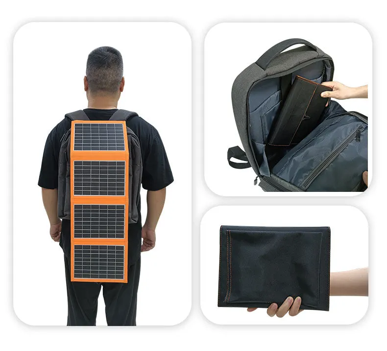 Portable solar panel 4 fold 60w fast charging
