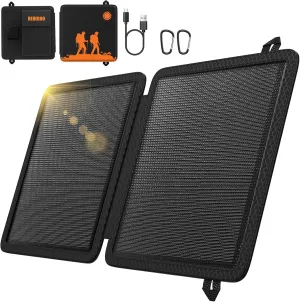 Portable Solar Panel, with USB-C USB-A Outputs Compatible with Cell Phone Tablet, Solar Panel Charger, 10W Mini Solar Panels,
