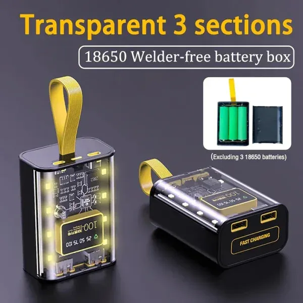 Power Bank Dual USB DIY Battery Storage Box