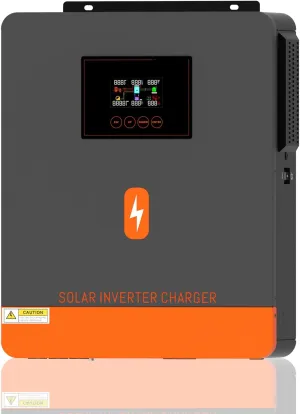 PowMr 4200W Solar Inverter, 24VDC to 220-230VAC, Off-Grid All-in-One Charger Hybrid Inverter with 120A MPPT Solar Charge Controller, Max PV Power 6200W Input, Work for 24V Lead Acid & Lithium Battery