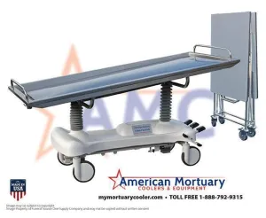 Premium American-Made Hydraulic Embalming Table & Folding Dressing Table Bundle | Oversized Stainless Steel, Easy-Clean, No Assembly Required