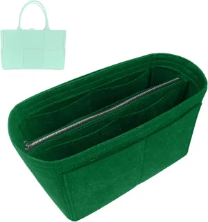 Premium Purse Organizer compatible with Arco Tote Bag Organizer Insert - Handmade Double Layered 2mm Thick Felt Liner, Perfect fit for S/M/L Tote Insert (Black, For Large Arco Tote)