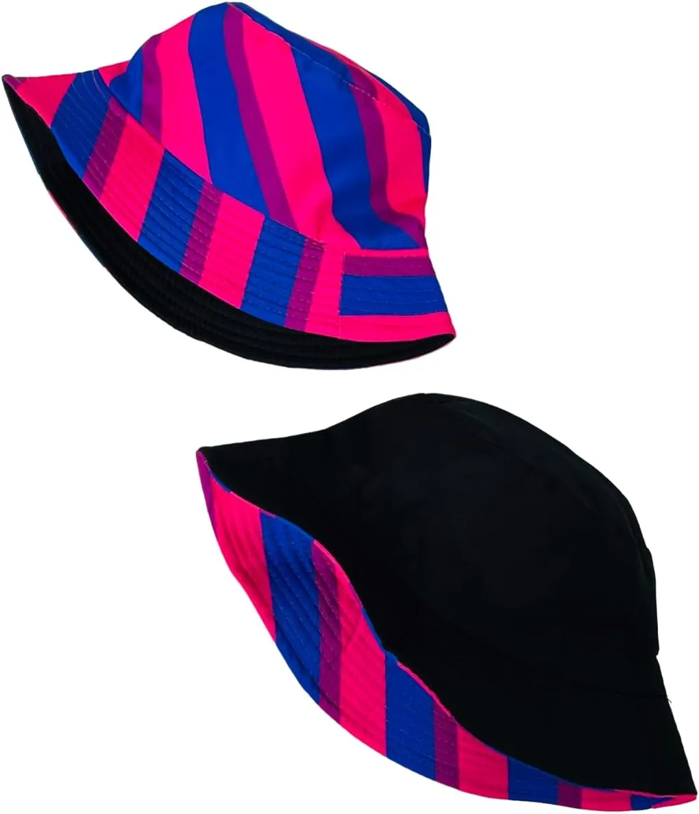 Pride Unisex Bucket Hat Reversible Double-Side-Wear Packable for Travel, Outdoors, and Beach