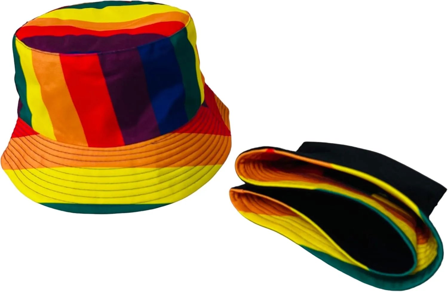 Pride Unisex Bucket Hat Reversible Double-Side-Wear Packable for Travel, Outdoors, and Beach