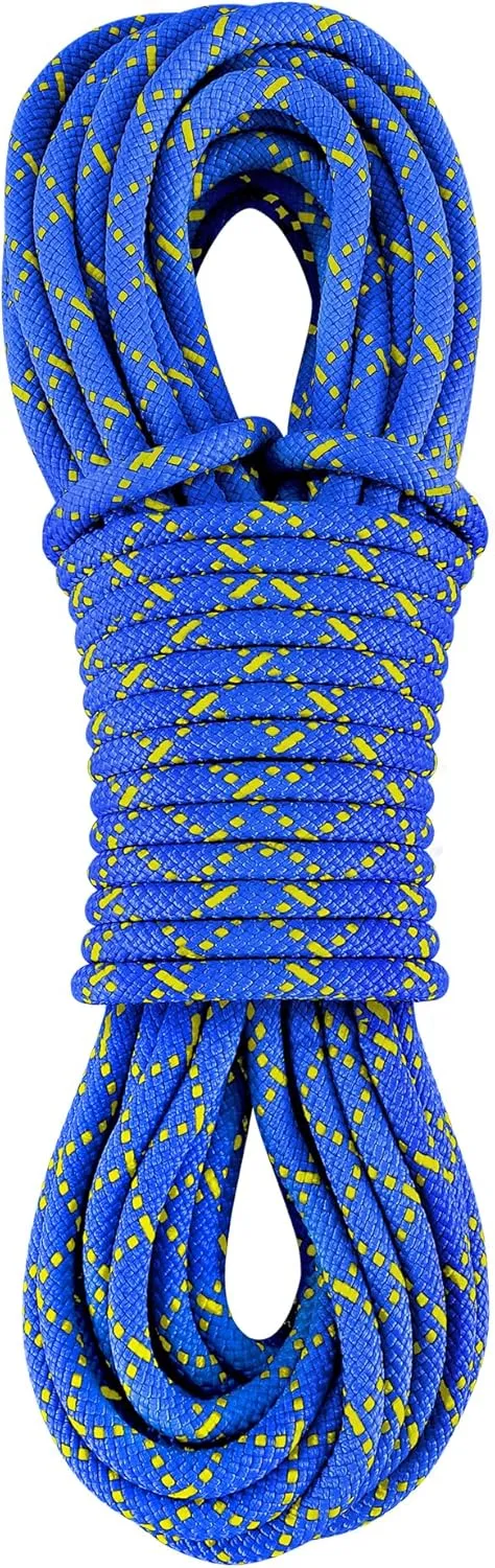 Prusik Cord Climbing Accessories Rope 8mm (5/16in) 20M(65ft) Accessory Line Double Braid Pre Cut Nylon Cord CE/UIAA High Tensile Strength for Mountaineering, Arborist, canyoneering, Rescue