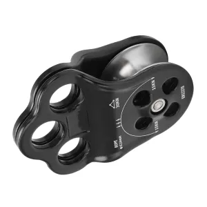 Pulley, Tree Climbing Gear 30KN Aviation Aluminum with 3 Hole Climbing Gear for