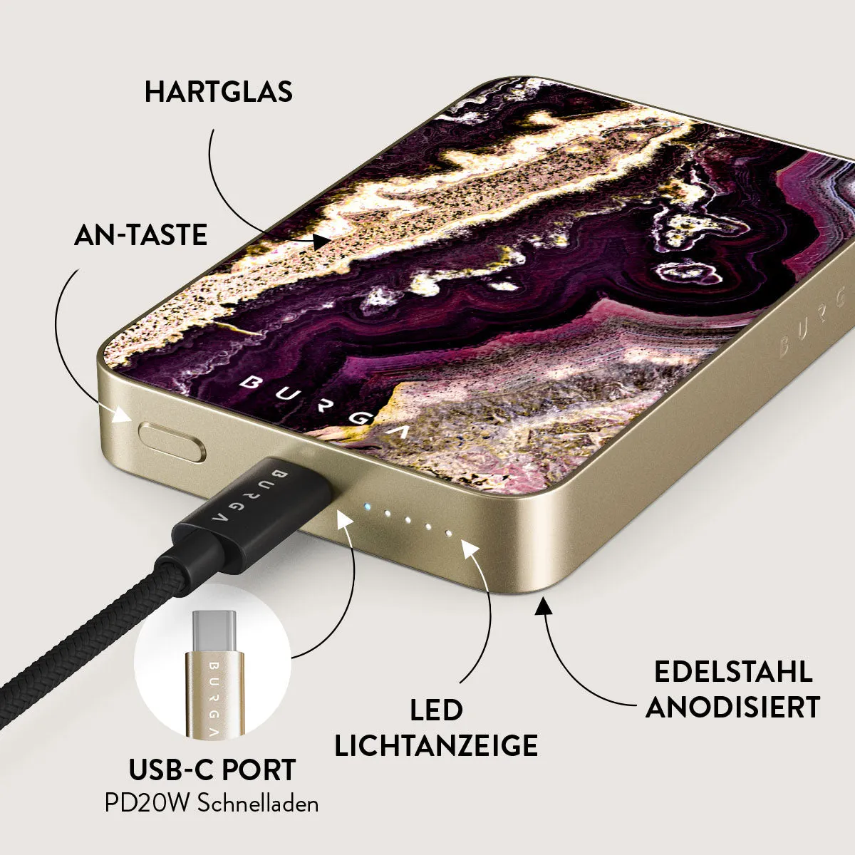 Purple Skies - Magnetic Powerbank