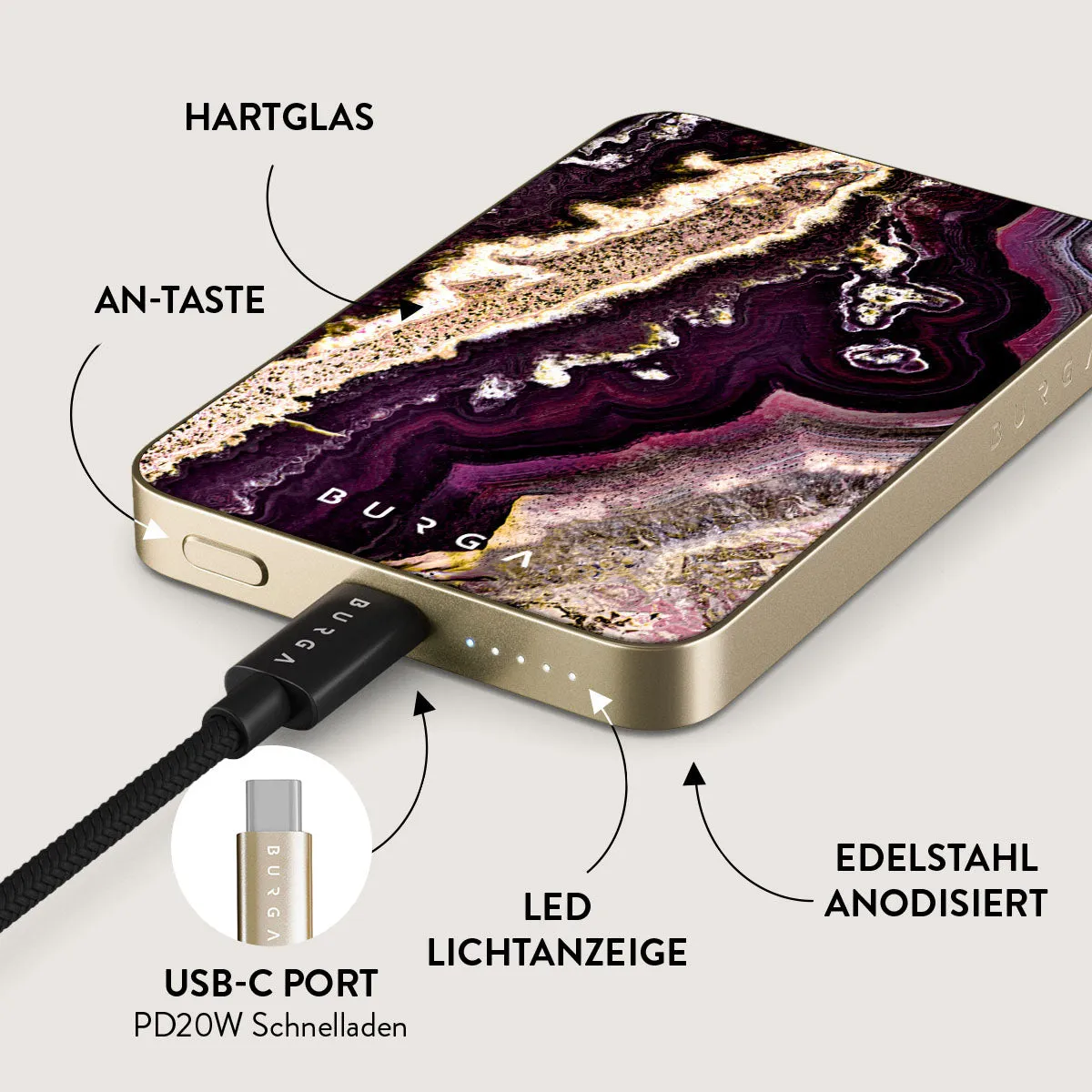Purple Skies - Magnetic Powerbank