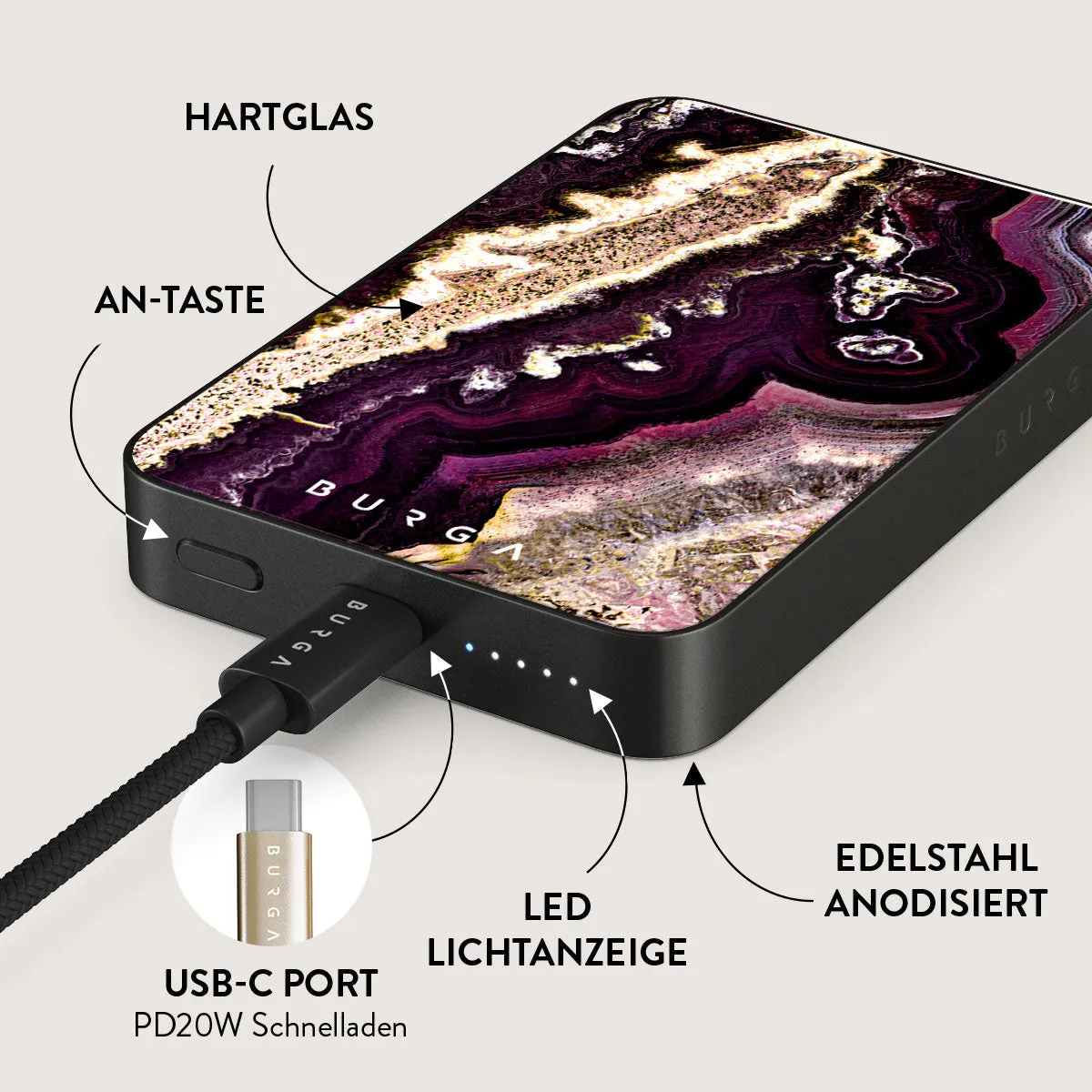 Purple Skies - Magnetic Powerbank