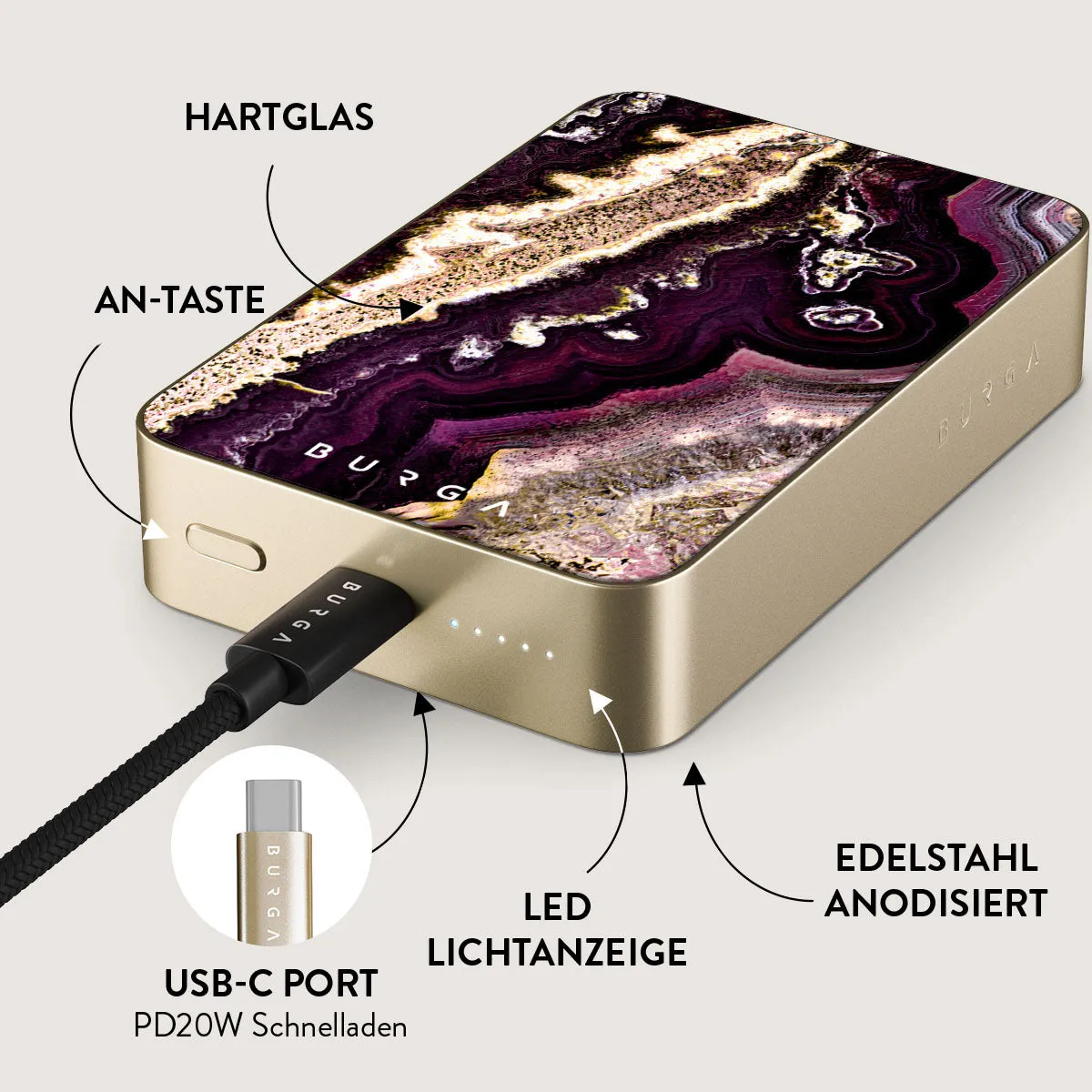 Purple Skies - Magnetic Powerbank