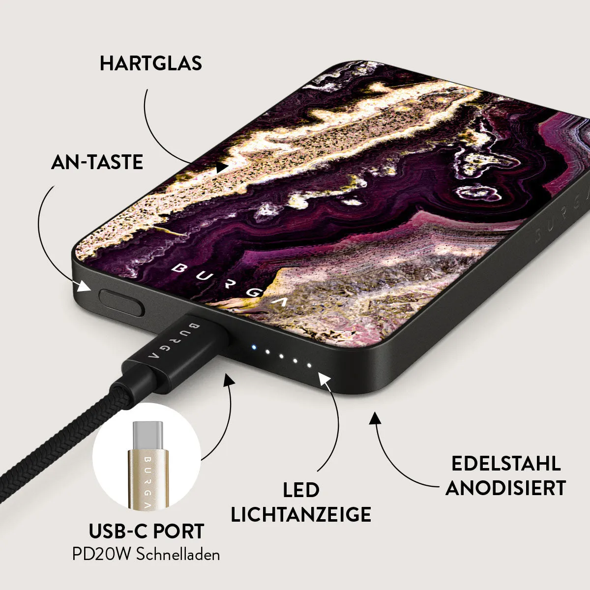 Purple Skies - Magnetic Powerbank