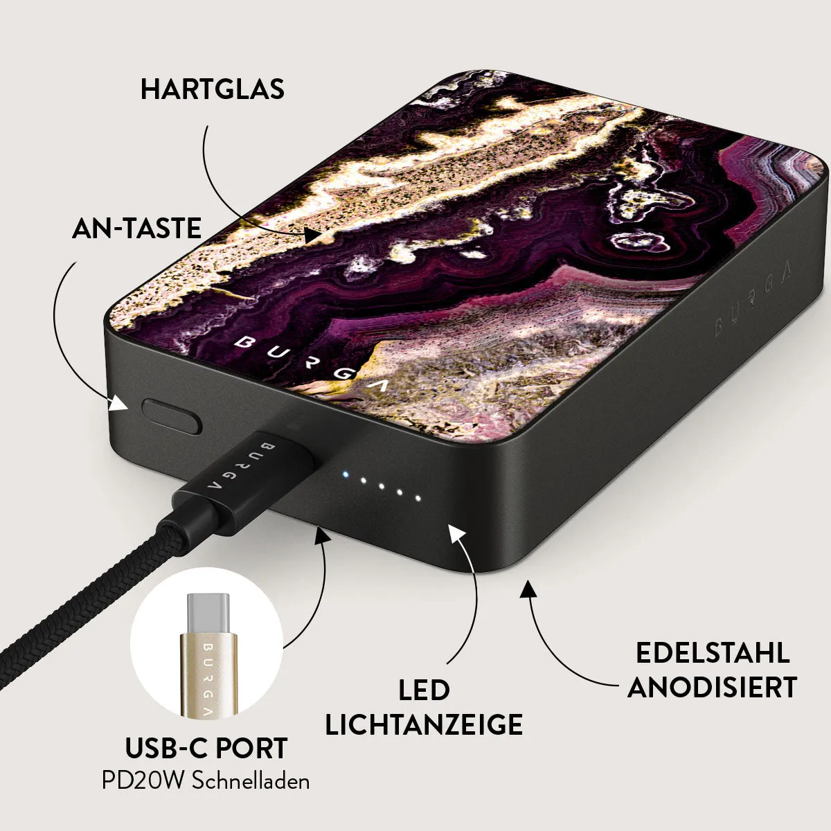 Purple Skies - Magnetic Powerbank