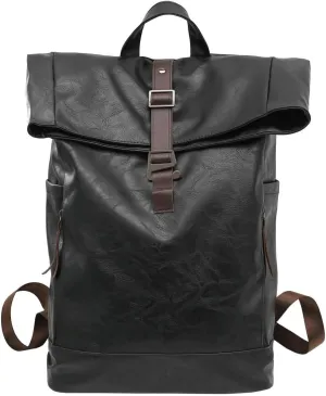 PUTHLLA Waterproof backpack, 24-inch foldable large-capacity laptop bag, portable, suitable for leisure travel (Brown)(Black)