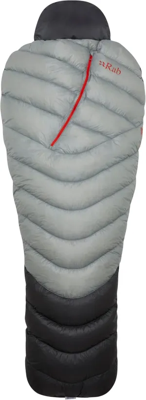 Rab Mythic Ultra 120 Modular Sleeping Bag: 32F Down, Cloud/Graphene, Reg/Left Zip