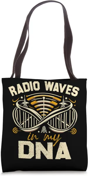 Radio DNA Helix Graphic Tote Bag