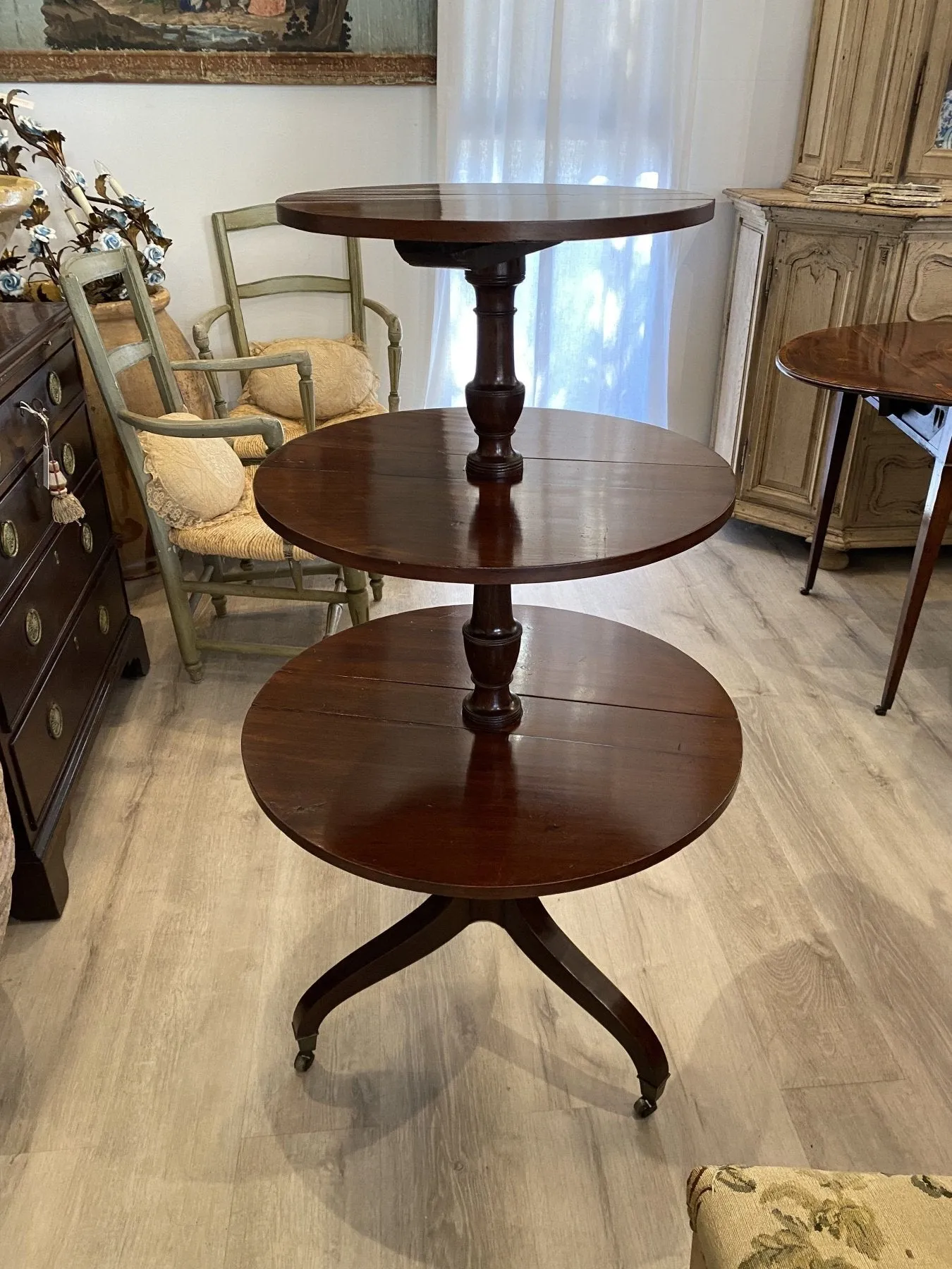 Rare English Georgian Folding Dumbwaiter