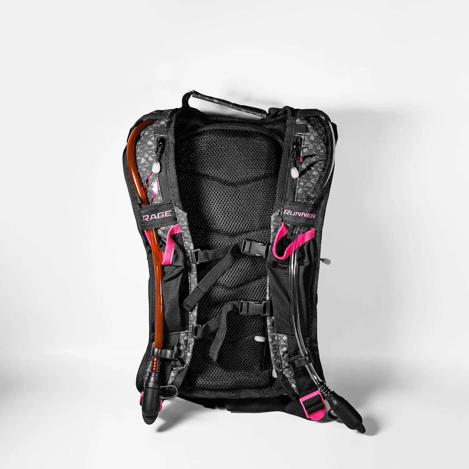 RAVERUNNER® Dino Festival Water Backpack - Dual Chamber Hydration - 3L Insulated Water Backpack for Raves, Festivals, Hiking, Running - Festival Hydration Pack for Hydration Backpack Rave