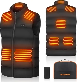Rechargeable Heated Vest with Battery Pack for Men Women,3 Heating Levels 8 Heating Zones Lightweight Warming Jacket
