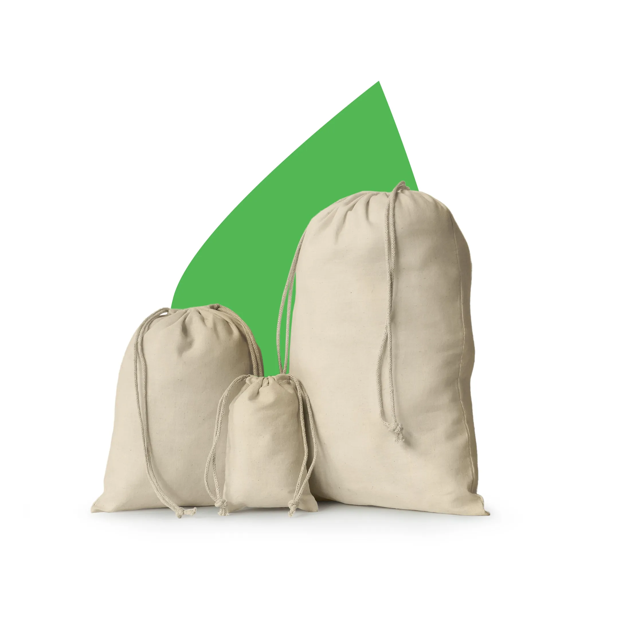 Recycled Cotton Double Drawstring Medium 7x9 inches