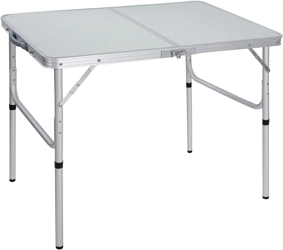 REDCAMP Folding Camping Table, 3ft Portable Aluminum Outdoor Folding Table Camp Table Adjustable Height Lightweight for Picnic Cooking Beach