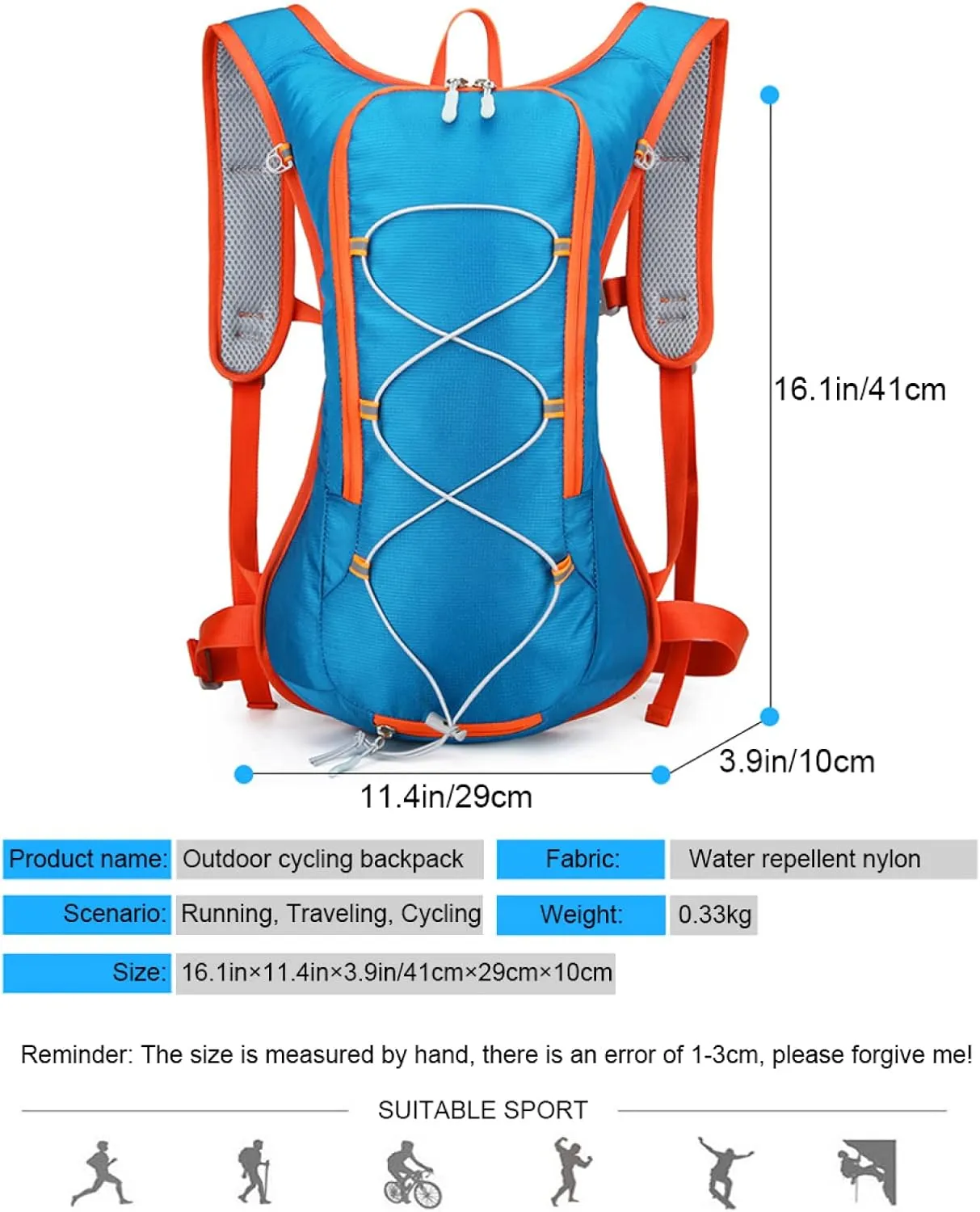 REEBOW GEAR Cycling Hydration Packs Hydration Backpack Running Backpack for Running Hiking Cycling Climbing,Red
