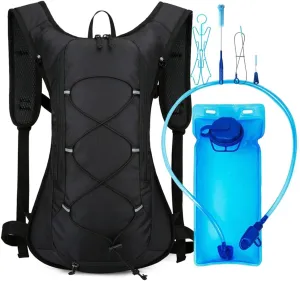 REEBOW GEAR Cycling Hydration Packs,Water Bladder Cleaning kit,Hydration Backpack Suitable for Running, Cycling and Mountaineering,Black
