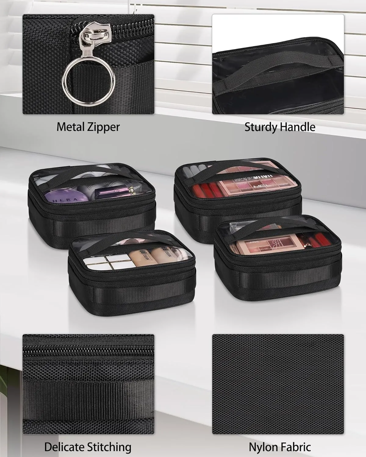 Relavel Hair Tools Travel Bag with 6 Pcs Clear Bags, Hair Stylist Backpack Hairdresser Cosmetology Bag, Heat Insulation Full Layer for Curling Iron, Hair Straightener, Travel Accessories Train Case