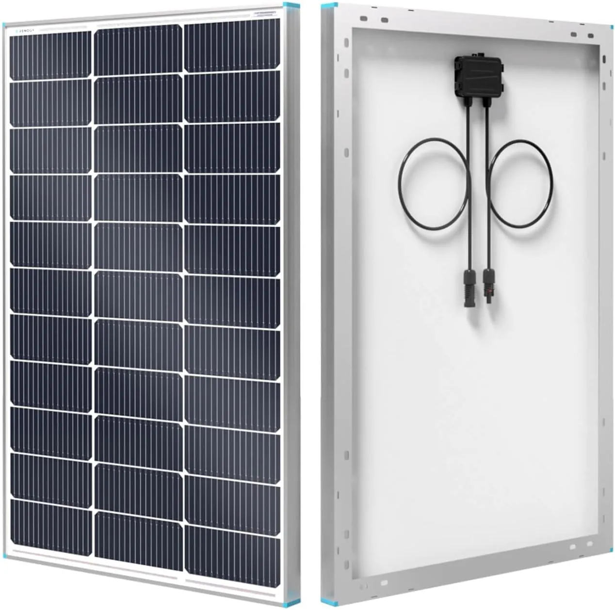 Renogy N-Type 16BB 100W Solar Panel, 12V 100 Watt Solar Panel 25% High-Efficiency, PV Module Power Charger for RV Marine Rooftop Farm Battery and Other Off-Grid Applications