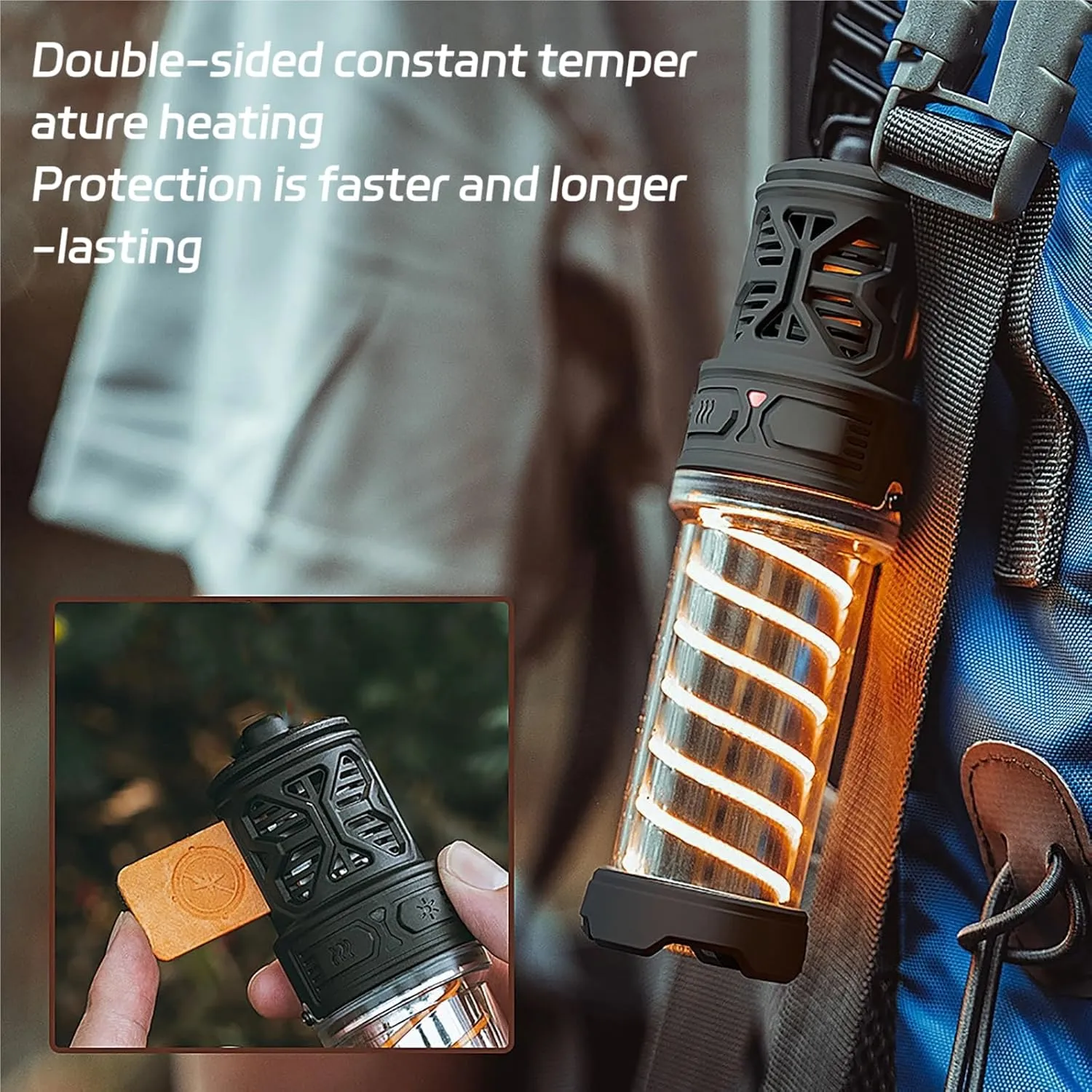 Repelix, Repelix M Pro, New Portable Integrated Camping Light with 6 Pads and a Stand, Five Adjustable Levels Lightweight Waterproof Emergency Light, USB Charing for Indoor, Backyard (Black)