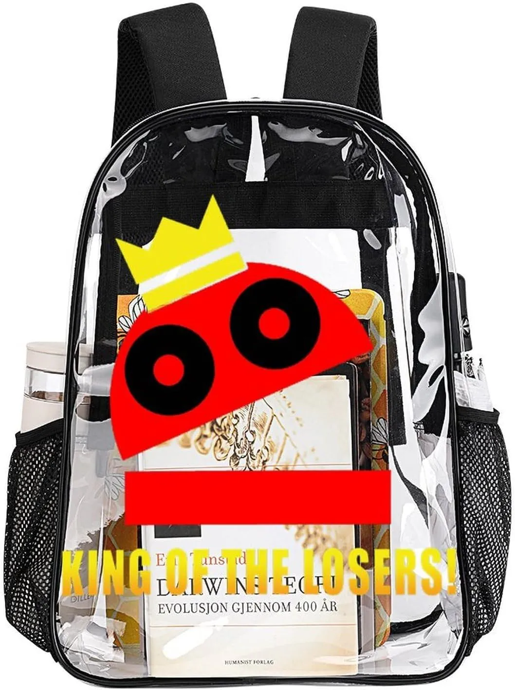 Repo Robot Game Transparent Backpack Cute Large Capacity Laptop Backpack Travel Backpack For Unisex 17in