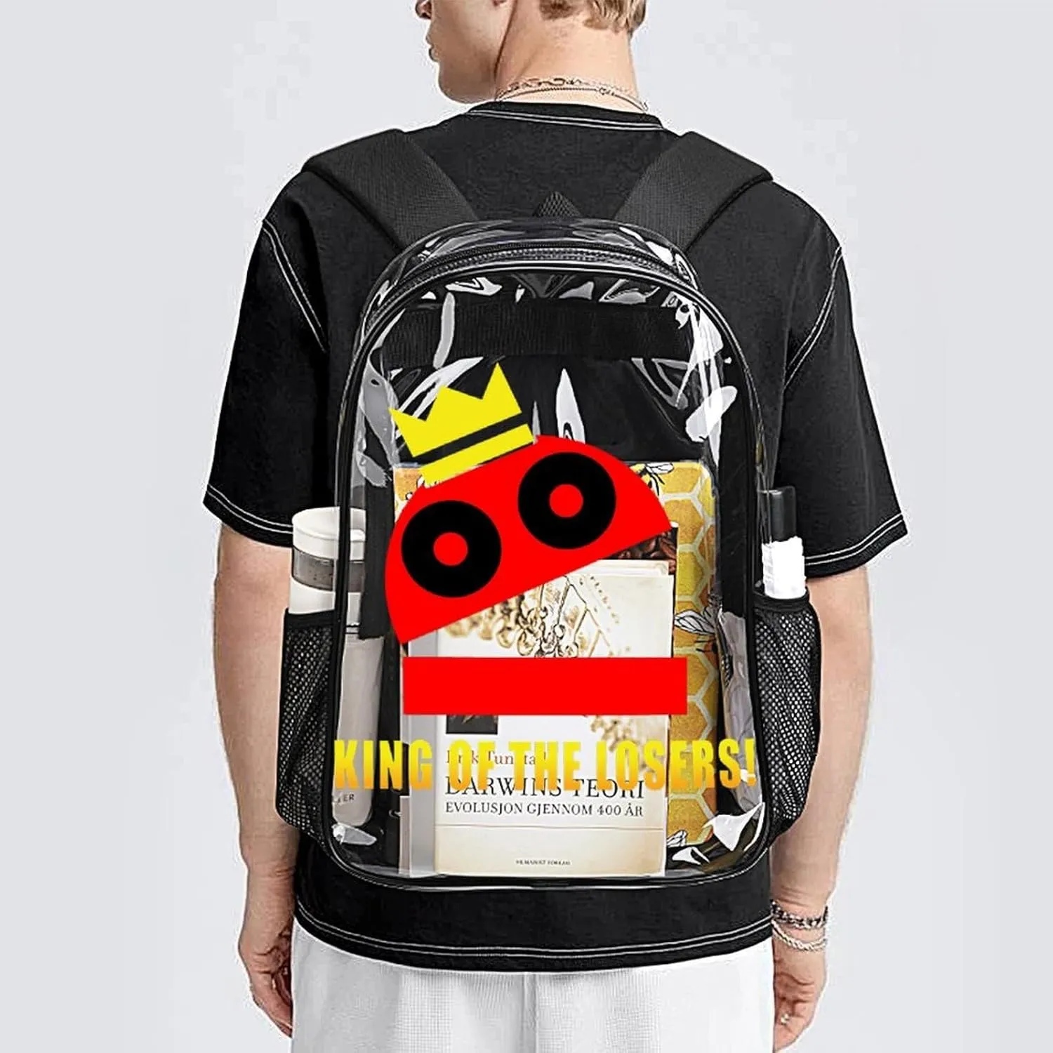 Repo Robot Game Transparent Backpack Cute Large Capacity Laptop Backpack Travel Backpack For Unisex 17in