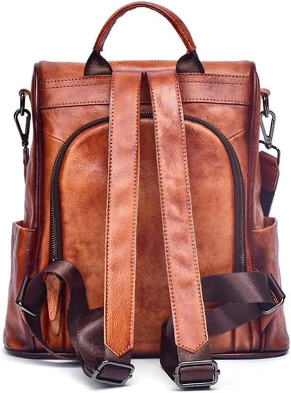 Retro Shoulder Bag Anti-theft Backpack Large Capacity Leisure Men And Women Applicable